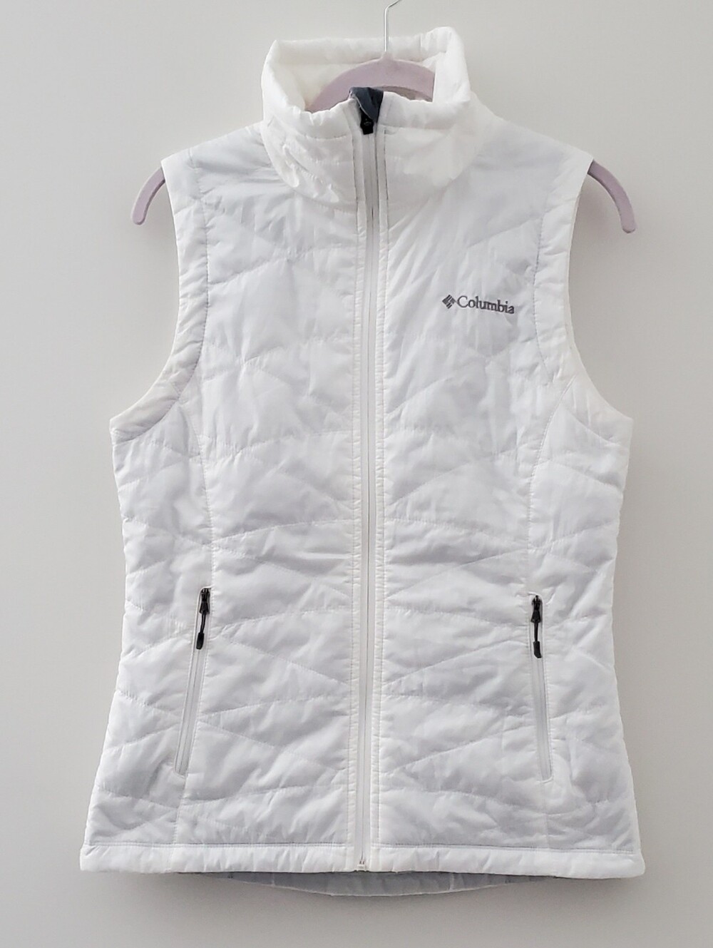Columbia OmniHeat Womens White Quilted Insulated Vest Size Small